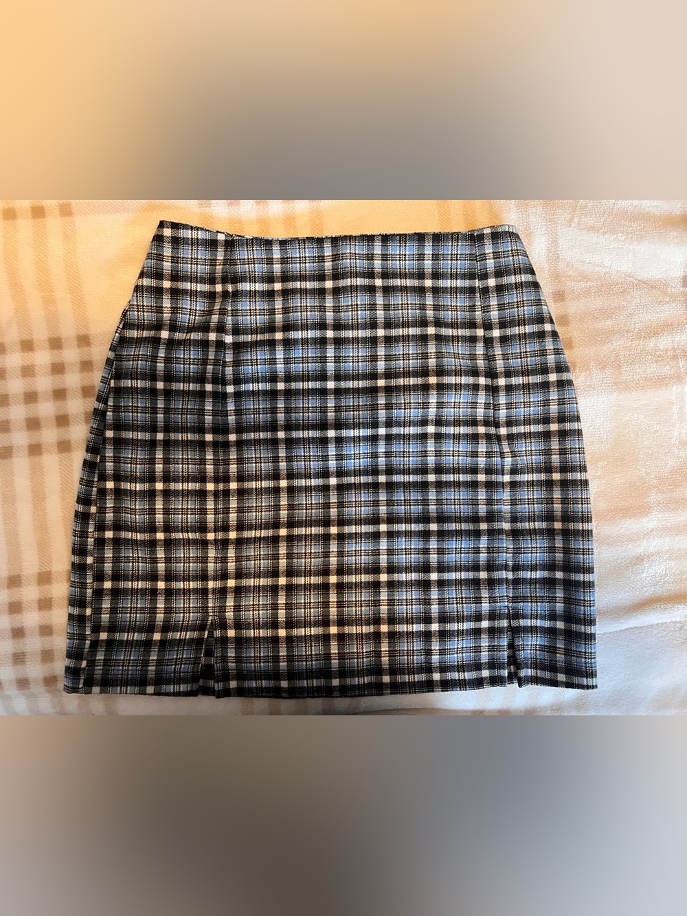 Eyeshadow women’s Plaid Dress skirt - Black, White, blue